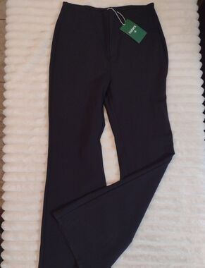 New Halara Athleisure Pants Women Med High Waist Back Pockets Bootcut Black NWT
